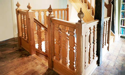 Gothic Staircase. Custom made, hand-crafted joinery, by Mounts Hill Woodcraft.