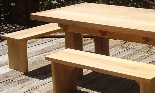 Iroko Table. Bespoke, handmade furniture, by Mounts Hill Woodcraft.