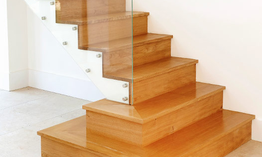 Modern Staircase. Custom made, hand-crafted joinery, by Mounts Hill Woodcraft.