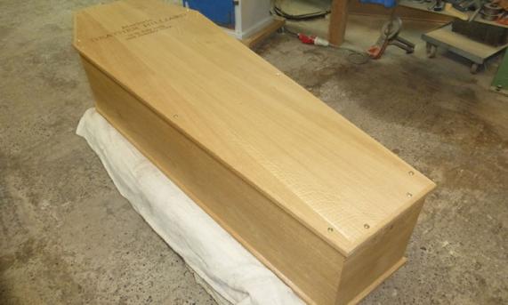 Solid Oak Coffin