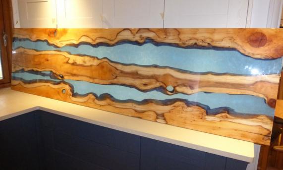 Yew Tree and Resin Headboard 2