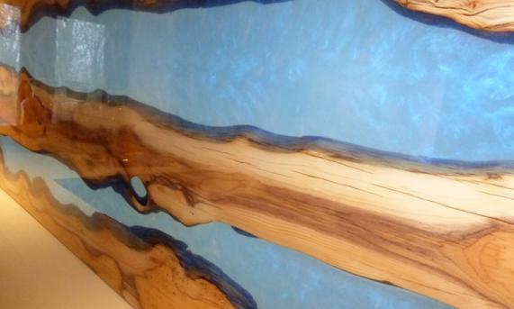 Yew Tree and Resin Headboard